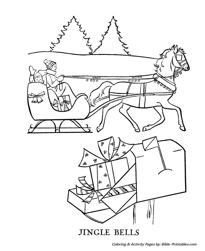 670x820 Christmas Scenes Coloring Pages