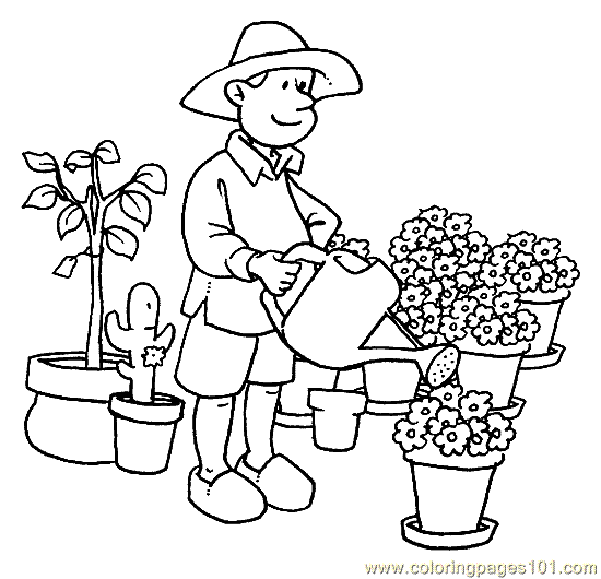 550x530 Various Jobs Coloring Page 06 Coloring Page