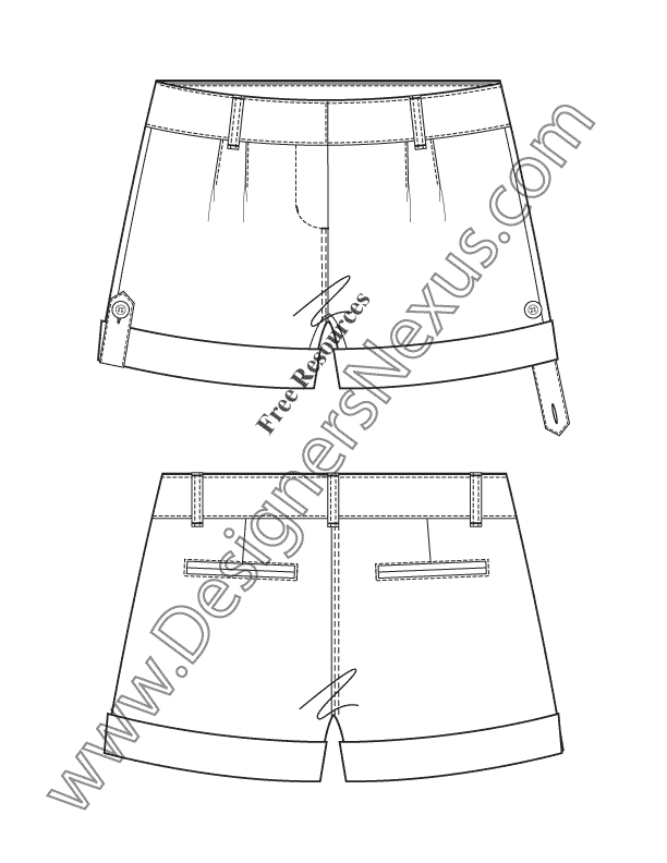 612x792 Free Downloads Illustrator Pants Flat Sketches