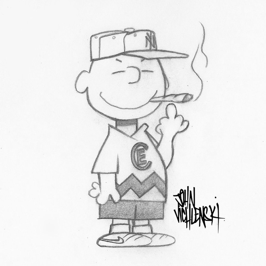 894x894 Charlie Brown Sketch By Johnvichlenski