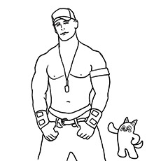 230x230 Top 15 Free Printable John Cena Coloring Pages Online
