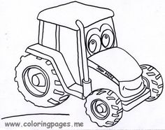 236x186 8430 Deere Tractor Colouring Sheet For The Kids