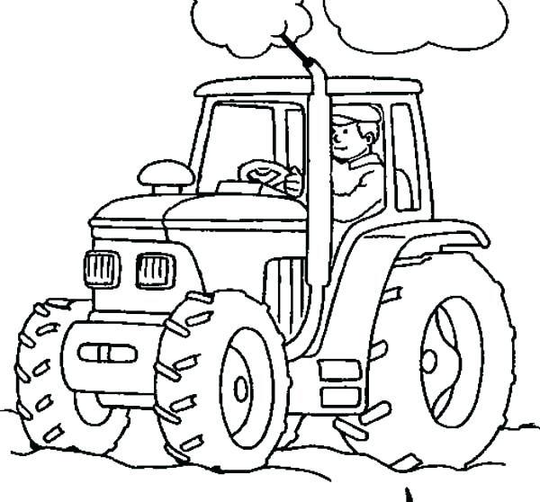 600x558 John Deere Tractor Coloring Page Synthesis.site
