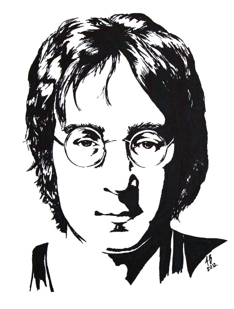 779x1026 John Lennon Black And White Study By Audgeon58