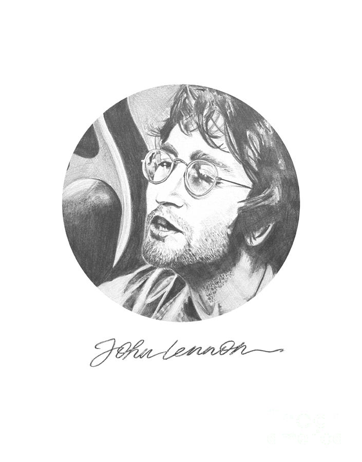 705x900 Lennon Drawing By Deer Devil Designs