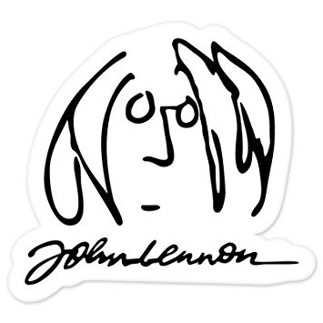 355x355 The Beatles John Lennon Vynil Car Sticker 5 X 5