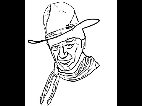 480x360 How To Draw John Wayne Face Drawing Step By Step