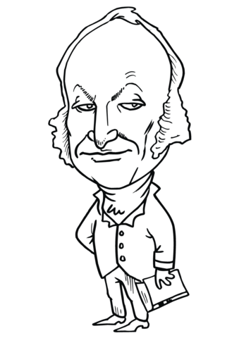 339x480 John Quincy Adams Caricature Coloring Page Free Printable