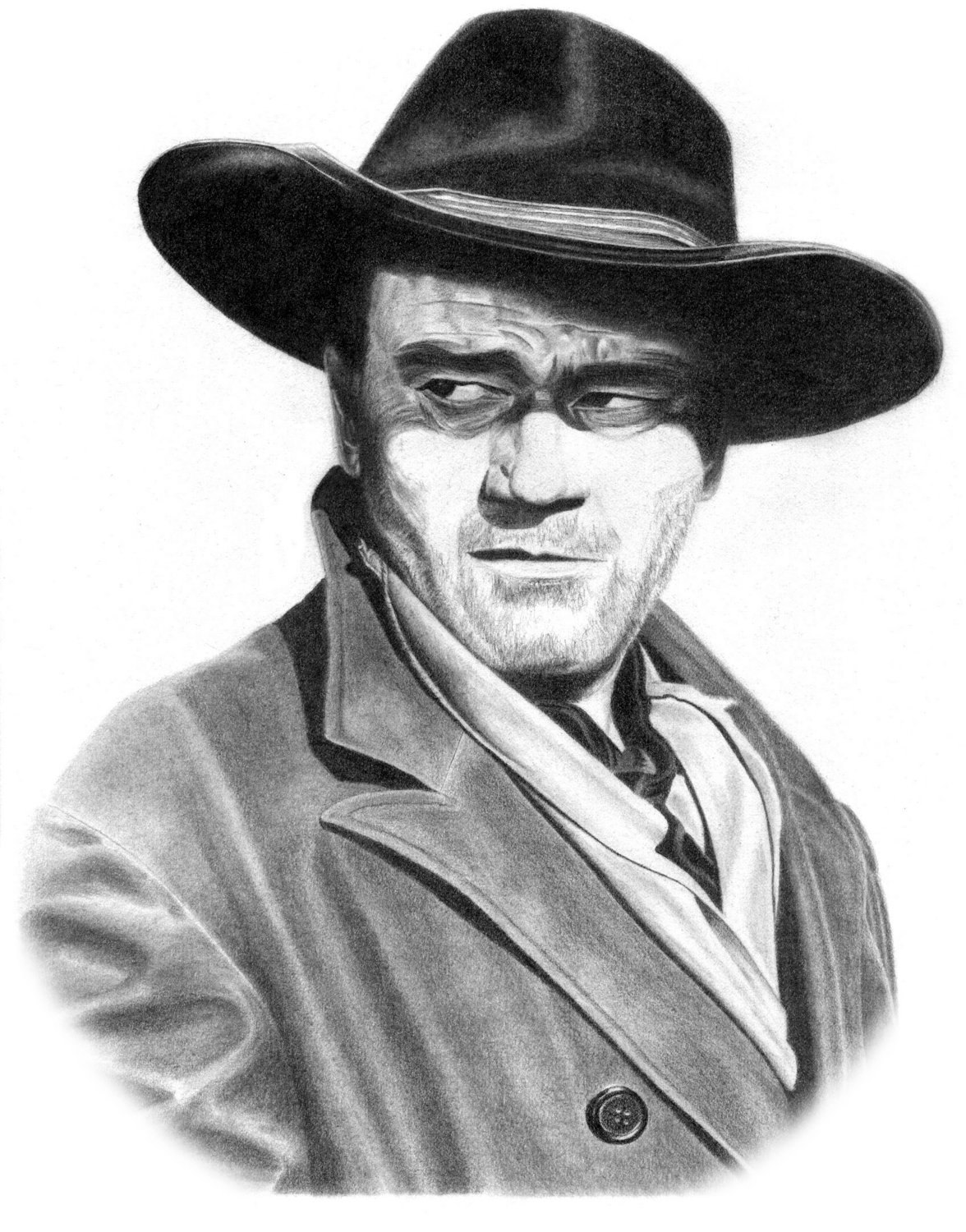 John Wayne Drawing at GetDrawings | Free download