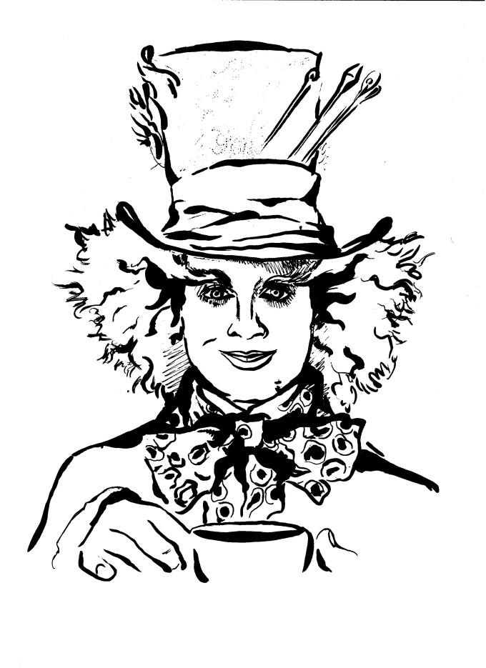 Johnny Depp Mad Hatter Drawing at GetDrawings | Free download