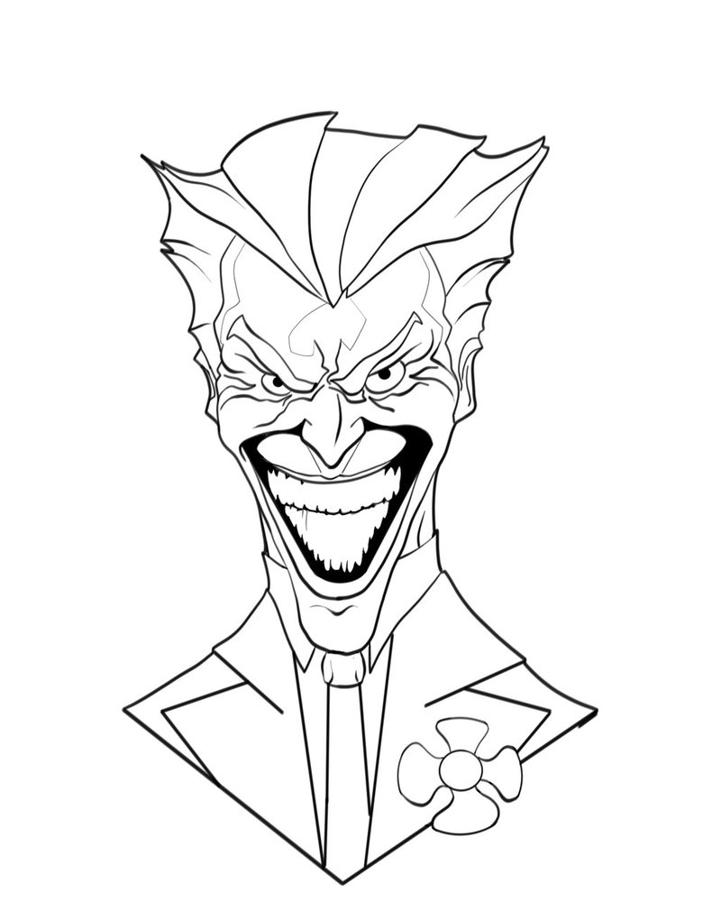 800x1000 Joker Line Art By Jamart2013