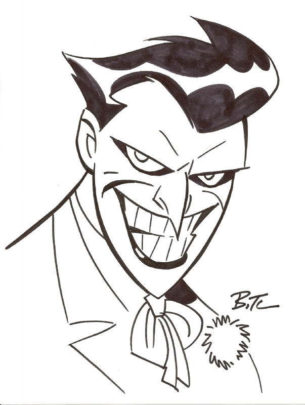 603x800 The Joker Sketch By Bruce Timm Cartooncomic Stuff I Love