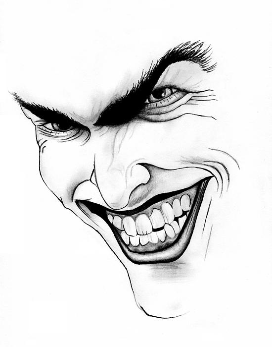 550x700 The Joker Drawing By Peter Landis