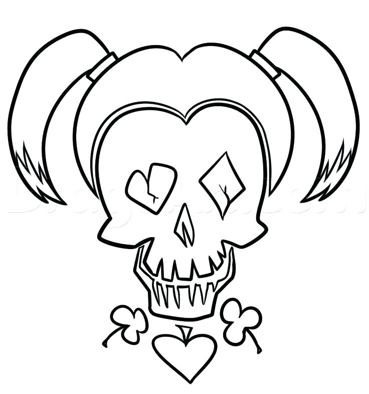 736x786 Lovely Coloring Pages Joker Kids And Skull Draw Suicide Squad