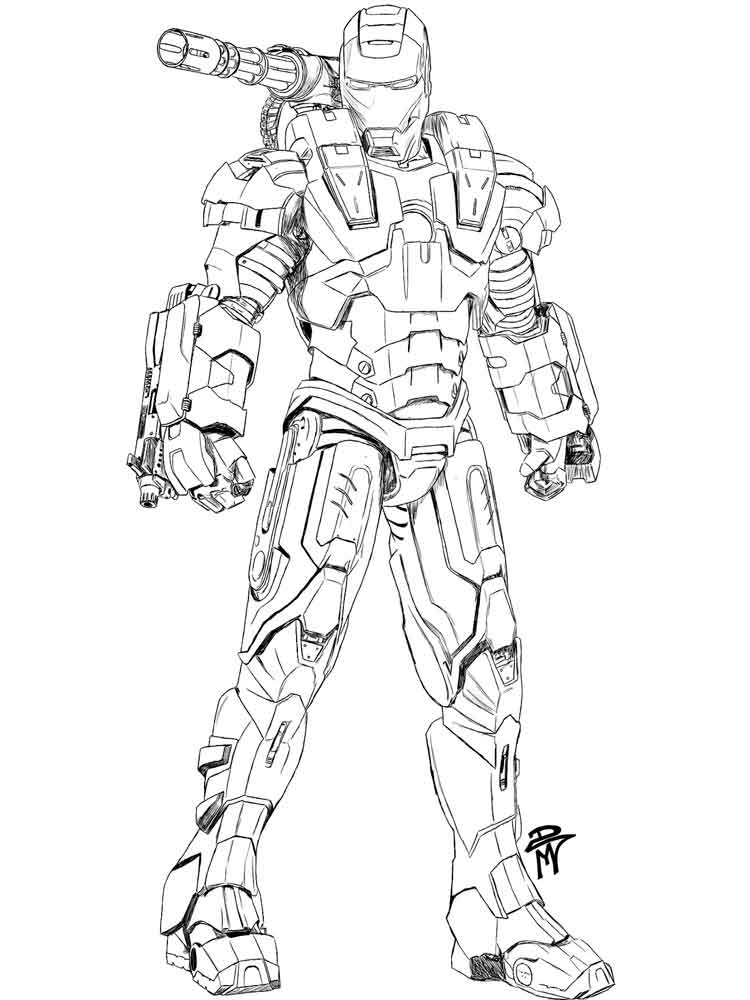 750x1000 War Machine Drawings Iron Man Drawings