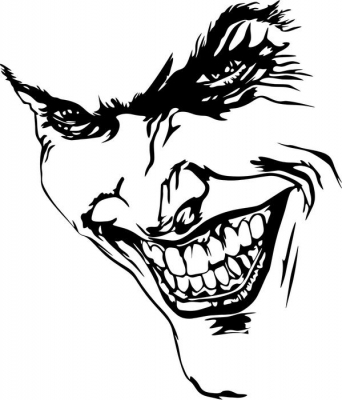 342x400 Joker Vinyl Decal Sticker 3