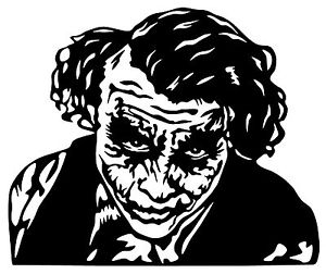 300x252 Joker Batman Dark Knight Heath Ledger Vinyl Decal Sticker Bumper