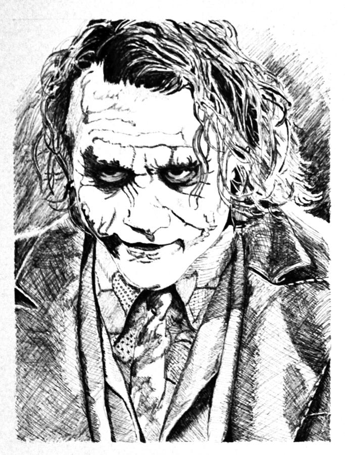 Joker Heath Ledger Drawing at GetDrawings | Free download