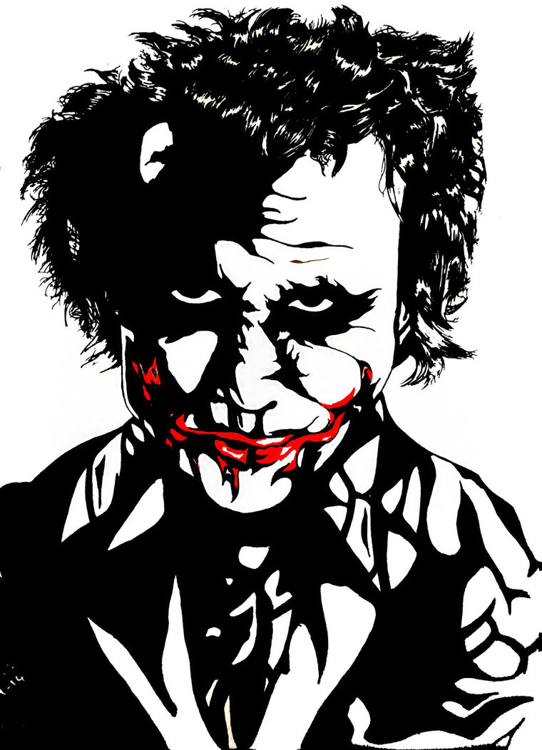 Joker Heath Ledger Drawing at GetDrawings | Free download
