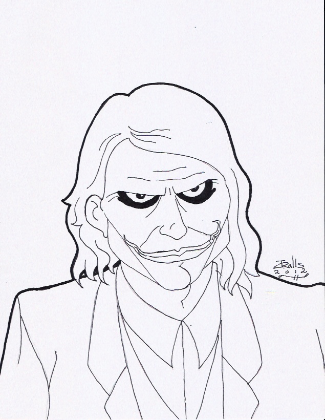 Joker Heath Ledger Drawing at GetDrawings | Free download