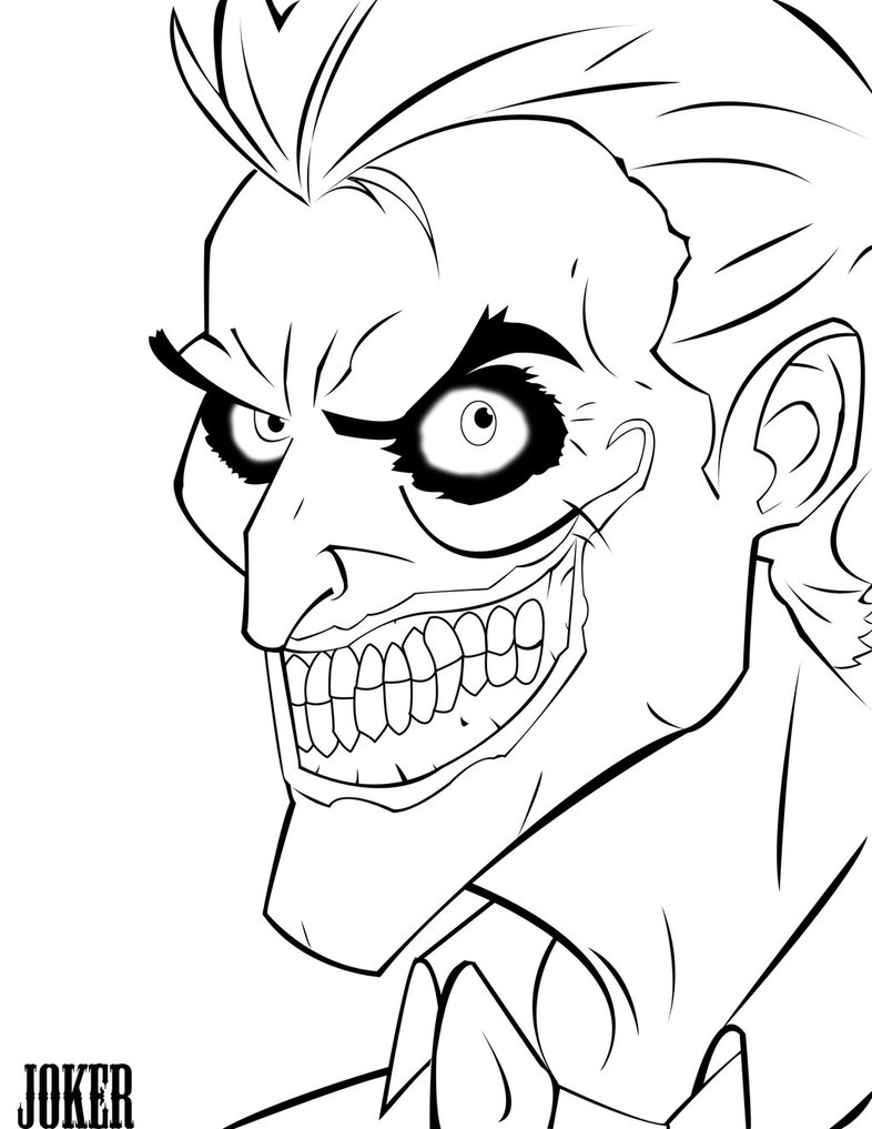 Joker Line Drawing at GetDrawings | Free download