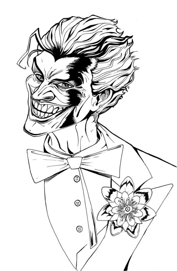 Joker Line Drawing at GetDrawings | Free download