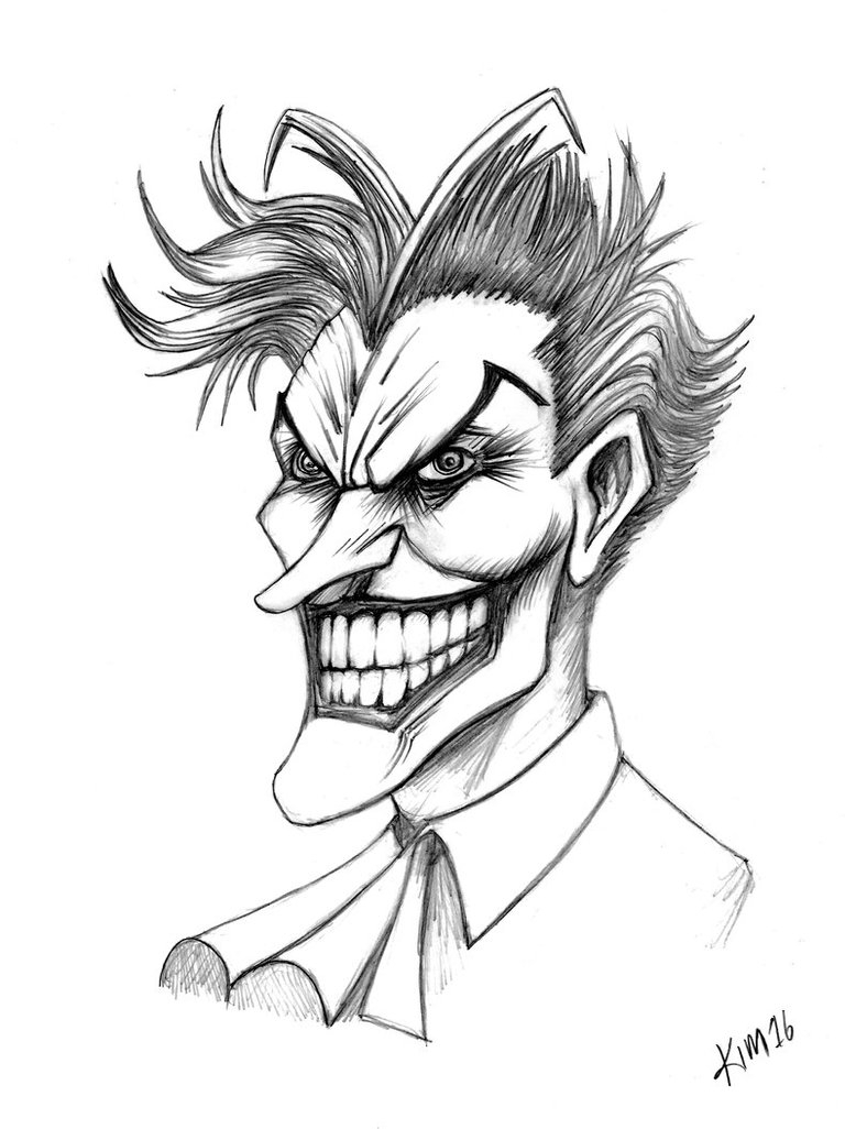 Joker Line Drawing at GetDrawings | Free download