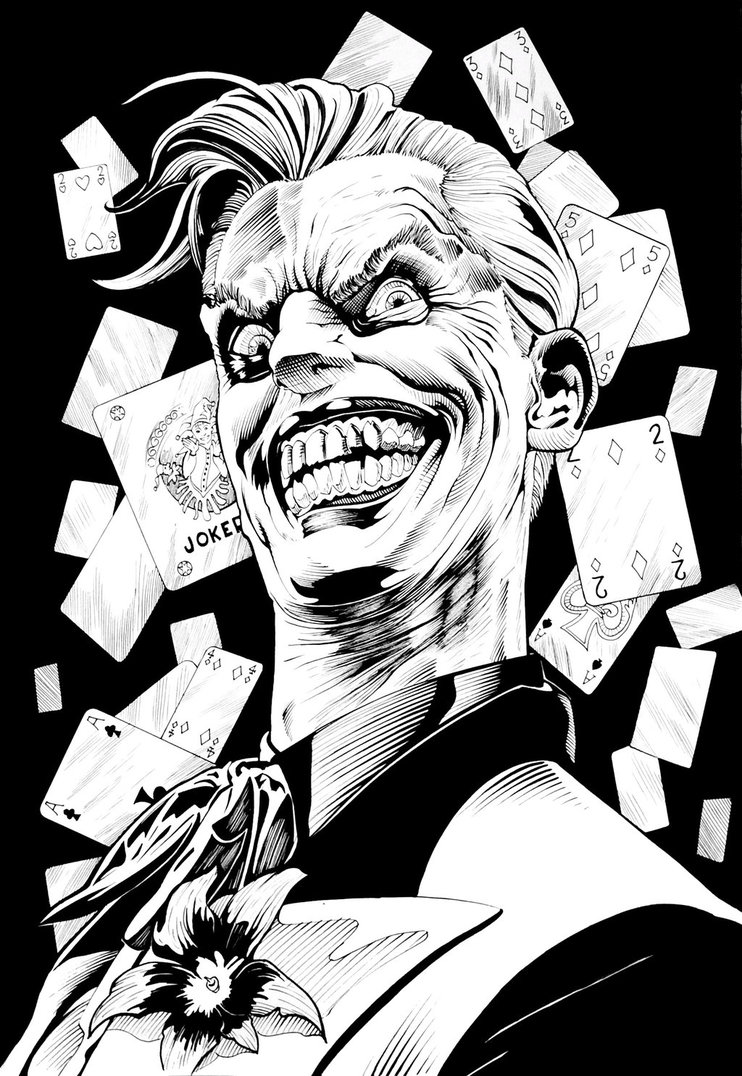 Joker Line Drawing at GetDrawings | Free download