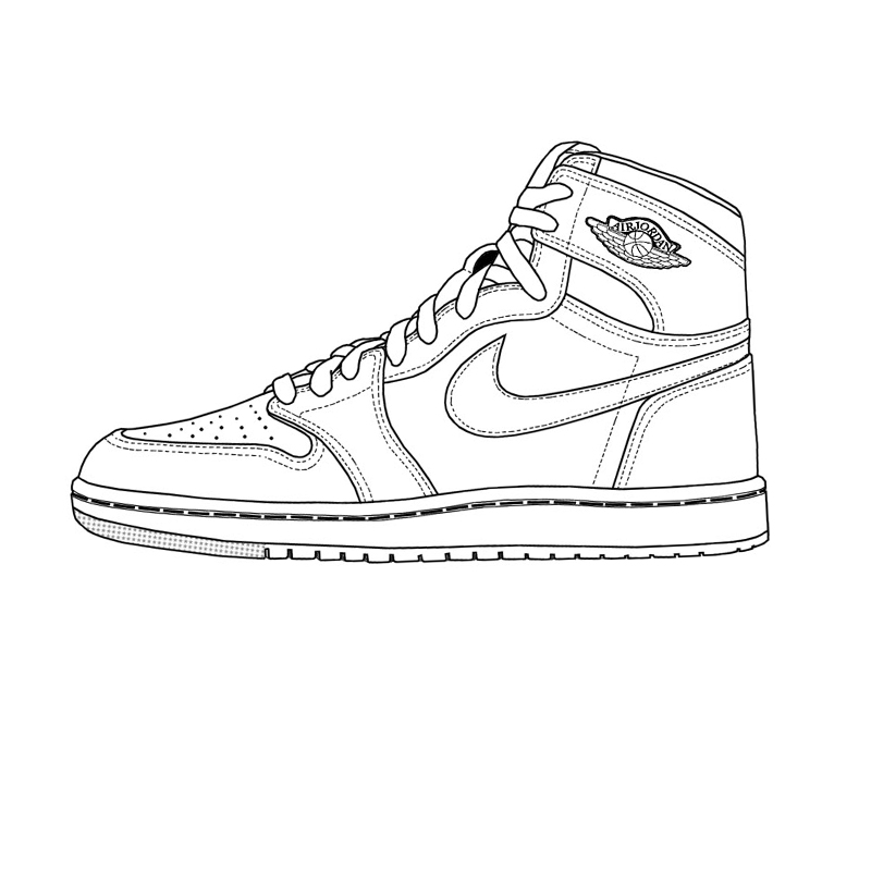 Jordan 1 Drawing at GetDrawings | Free download