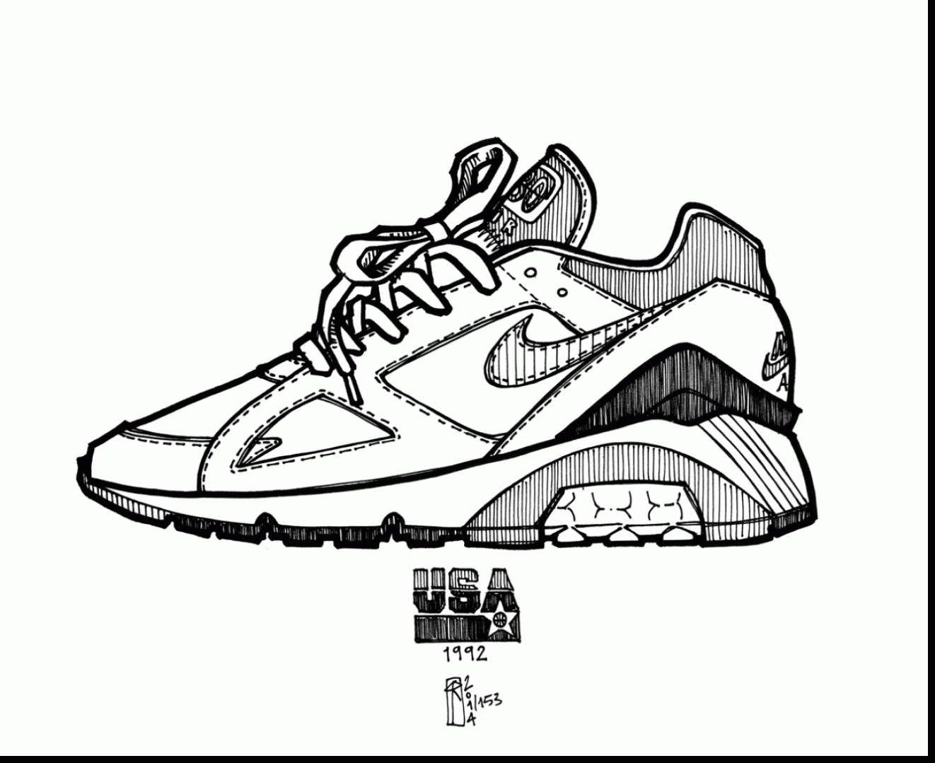 1322x1079 Beautiful Michael Jordan Shoes Coloring Pages With Shoe