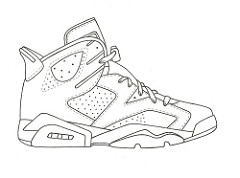 Jordan 6 Drawing at GetDrawings | Free download
