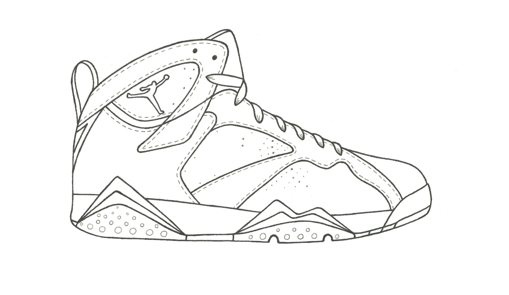 1024x594 Drawing Of Retro 7 How To Draw Jordans 6