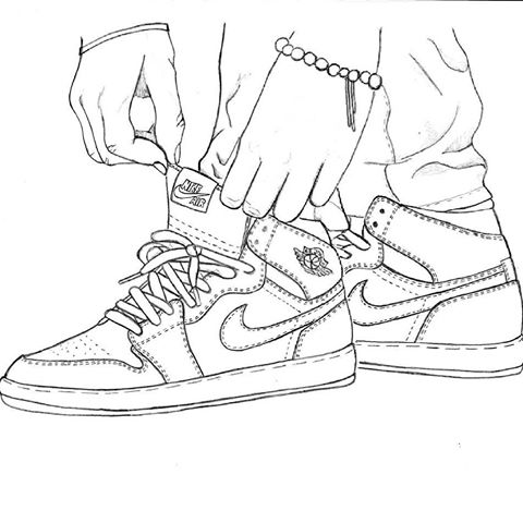 480x480 Jordan 1 Royal Drawing