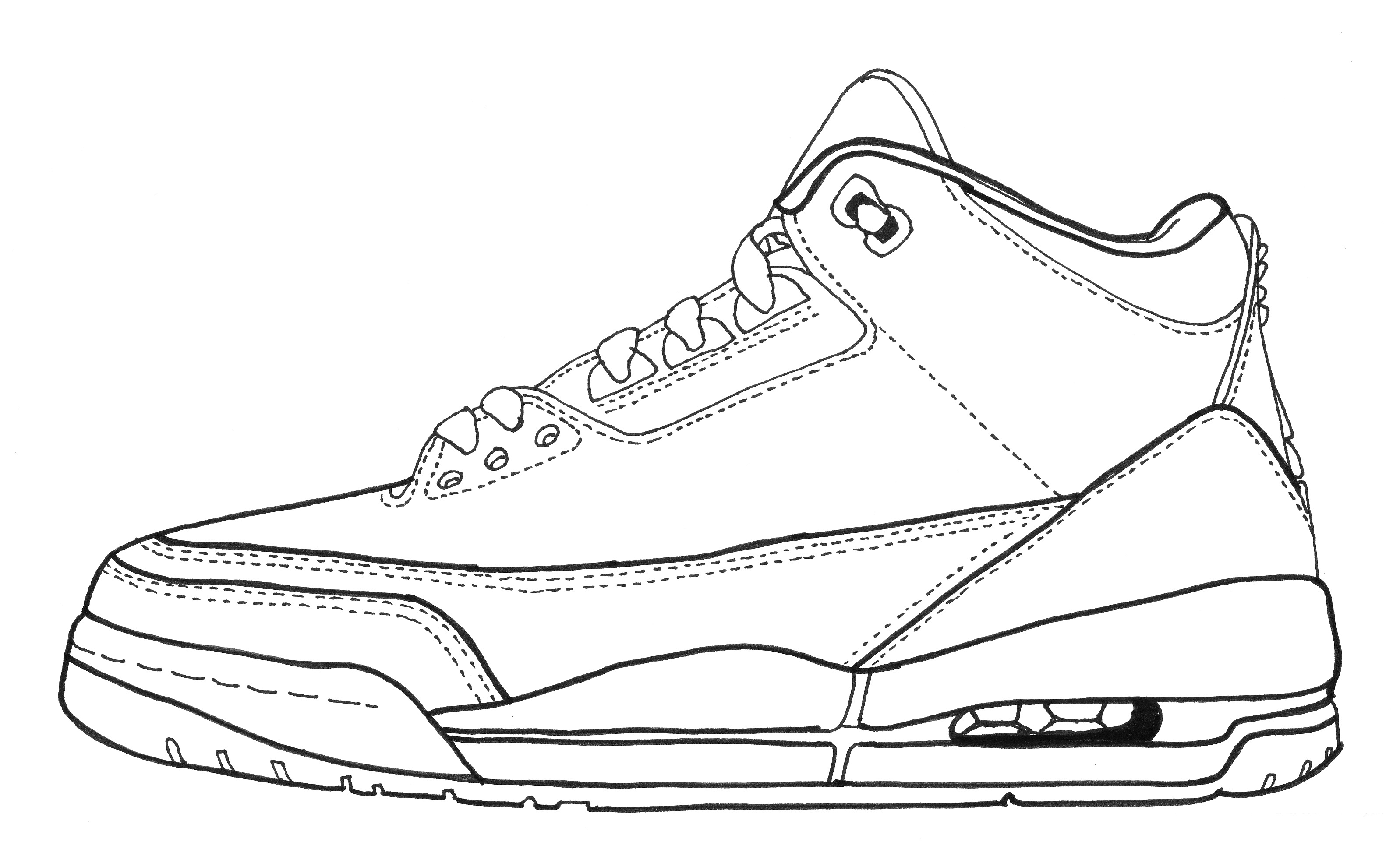 3196x1971 Drawings Of Air Jordan 3 Model Aviation