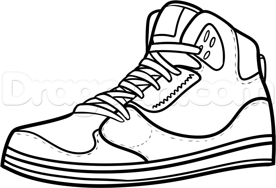 964x659 Cool Drawing Of Jordan Shoes