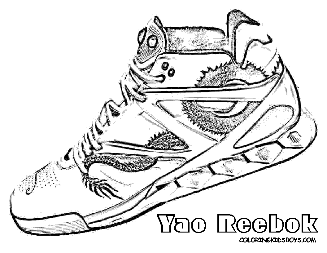 1056x816 Jordan Shoe Coloring Pages