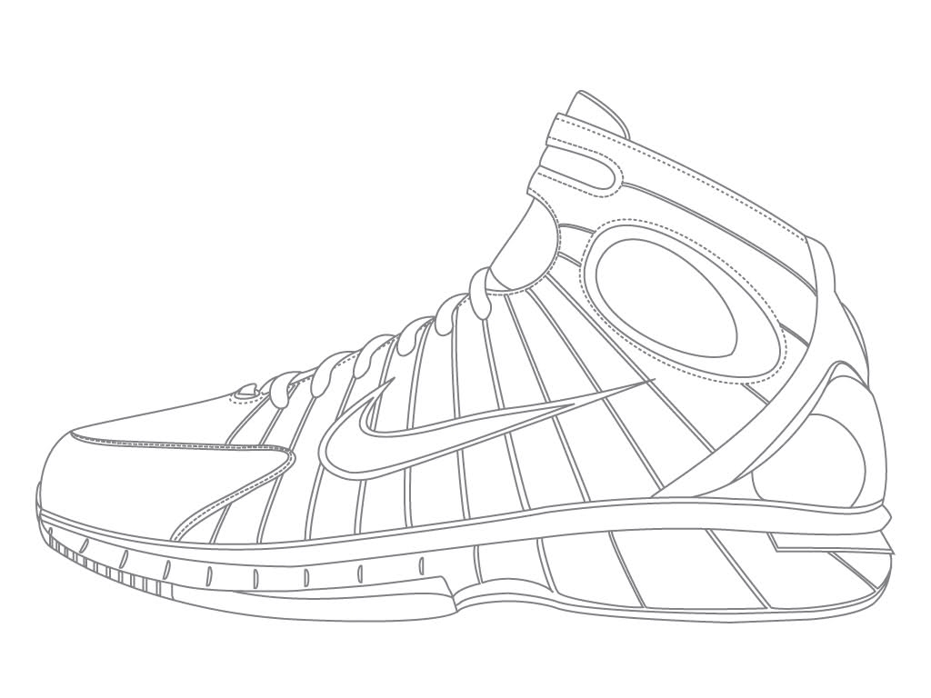 1024x768 Jordan Shoes Coloring Pages Ivector.co