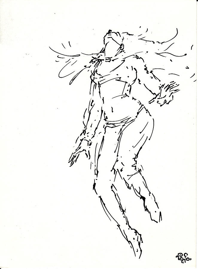 662x900 Jumping With Joy Drawing By Mohd Raza Ul Karim