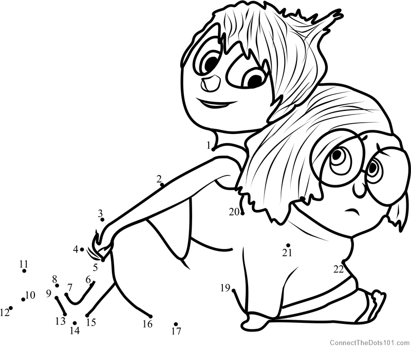 800x682 Inside Out Joy And Sadness Dot To Dot Printable Worksheet