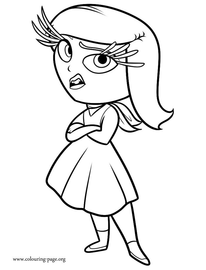 700x918 Smilieing Disgust Inside Out Coloring Pages Inside Out Coloring