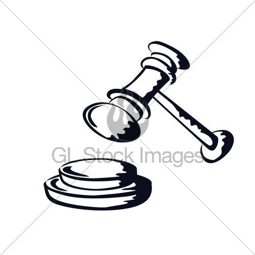 500x500 Judge Gavel,sketch Shape,vector From Gl Stock Images