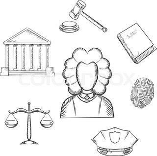 320x317 Judge Gavel,sketch Shape,vector From Stock Vector Colourbox