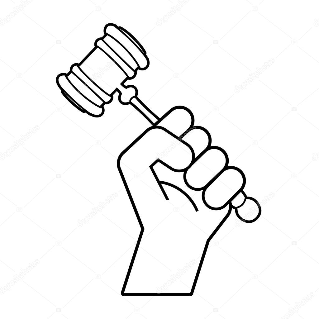 1024x1024 Judge Gavel In Hand Symbol Stock Vector Ngaga35