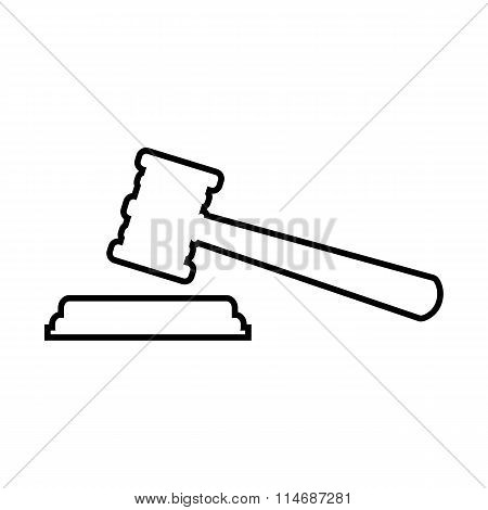 450x470 Justice Hammer Line Icon Vector Amp Photo Bigstock