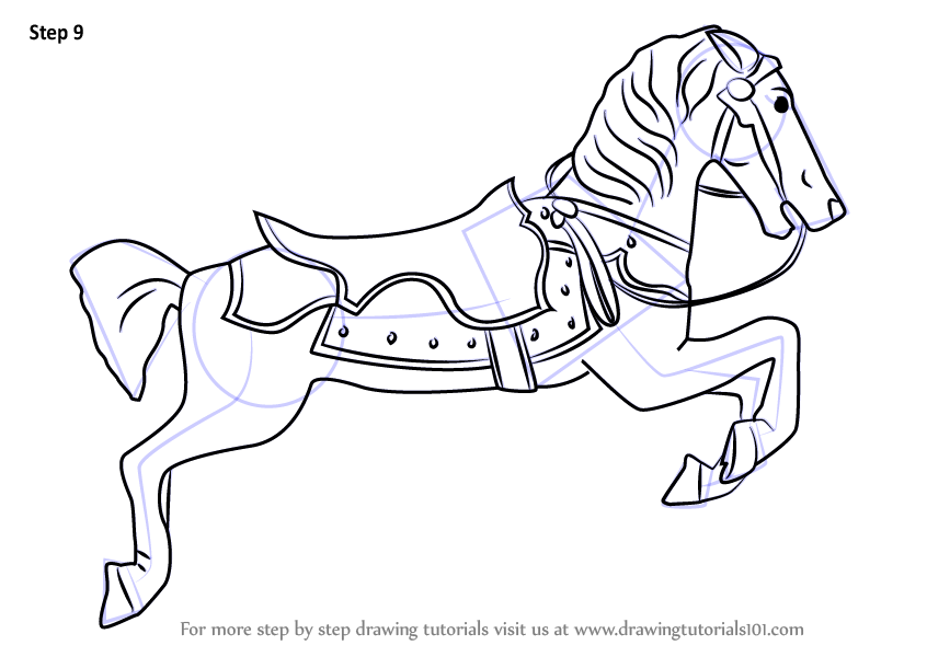 846x600 Learn How To Draw Carousel Horse (Everyday Objects) Step By Step