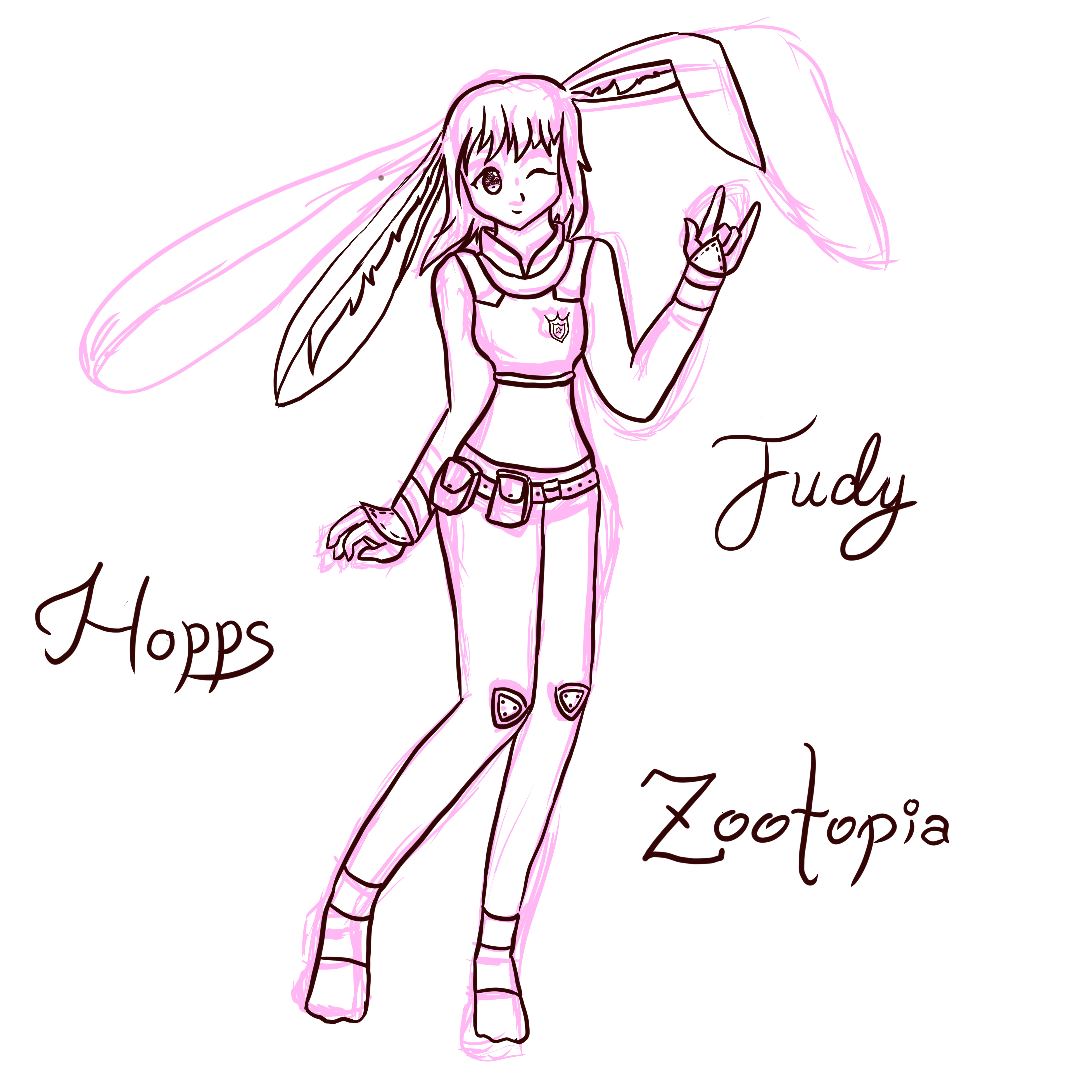 5000x5000 Judy Hopps ( Human Form Sketching ) By Ninetales0924