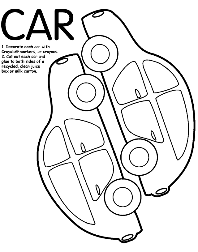 640x815 Car Box Coloring Page