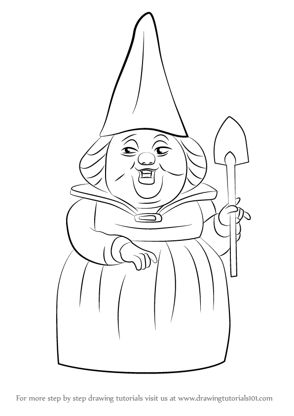 596x843 Learn How To Draw Lady Bluebury From Gnomeo Amp Juliet (Gnomeo