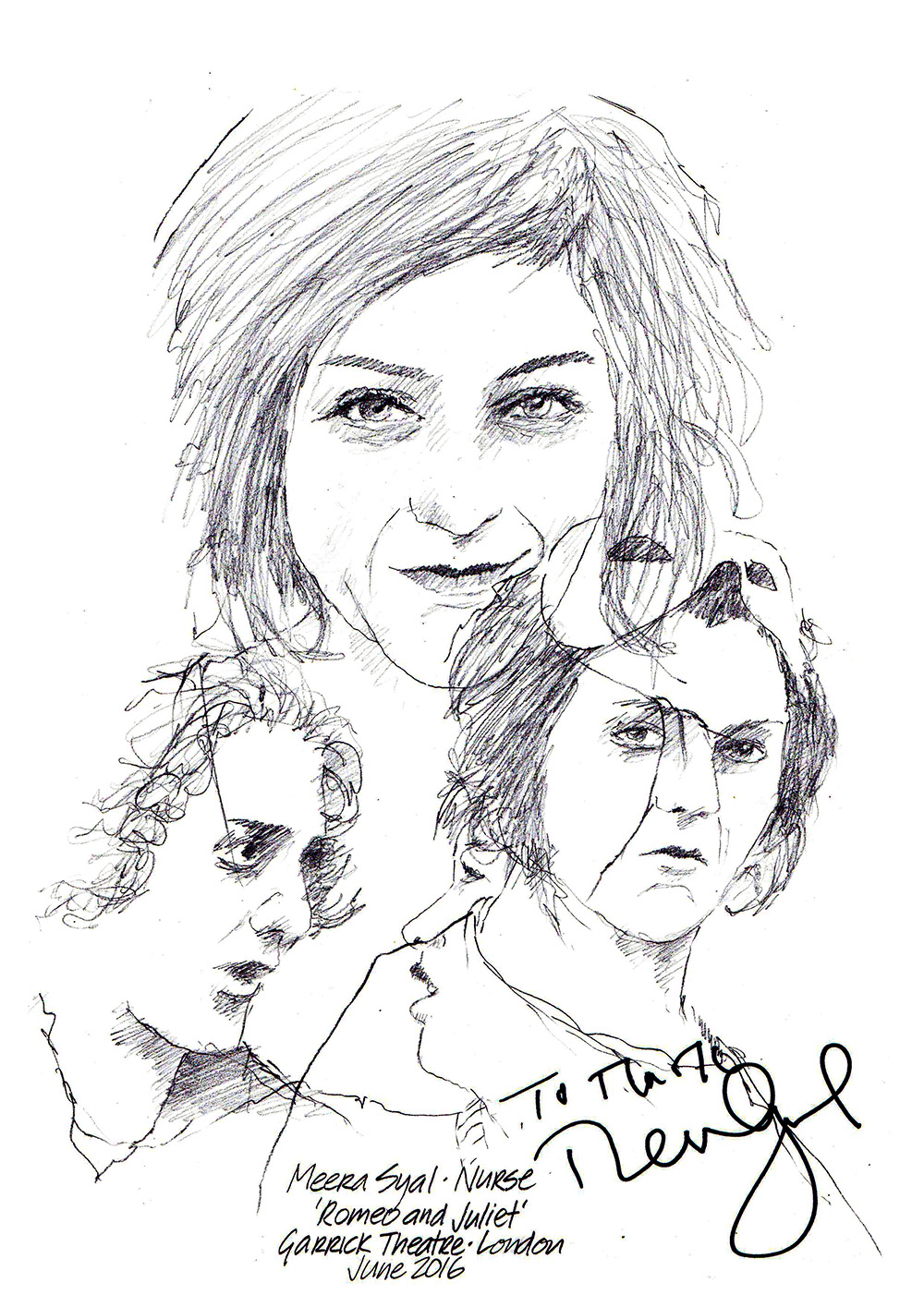 1000x1415 Drawing Meera Syal In Romeo And Juliet Chicanepictures