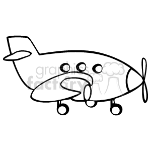 300x300 Royalty Free A Black And White Jumbo Jet Toy Airplane 159175